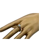 Aguamarina Oro amarillo de 14 quilates Anillo Estilo vintage vrc122y